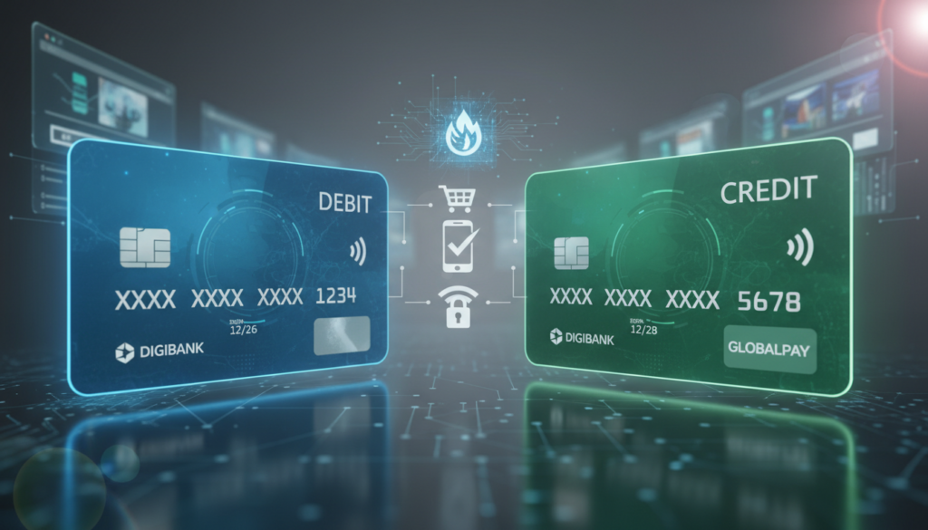 virtual debit card vs virtual credit card